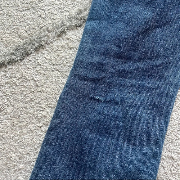 McGuire jeans High Rise Distressed Raw Hem Slim boot Stretch Button Fly Size 26 - Picture 10 of 14